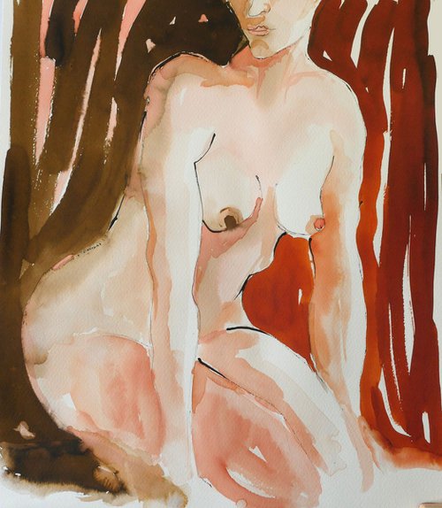 female nude study by Ewa Dabkiewicz