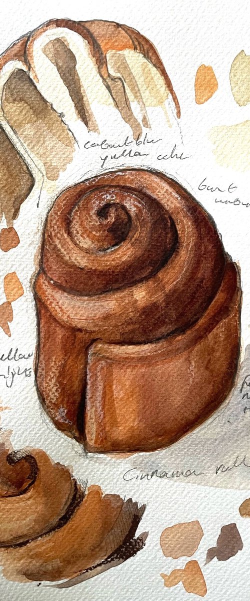 Cinnamon Roll, in detail by Naomi Tomkys OBE