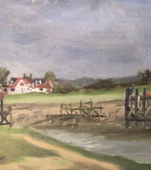 Meadows at Rye, painting by Julian Lovegrove Art