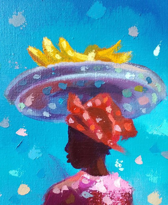 Bananas at the beach, beach painting