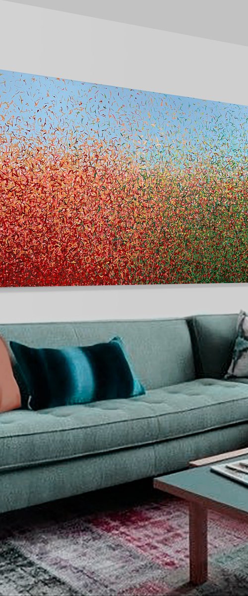Woolundunga 200 x 97cm acrylic on canvas by George Hall