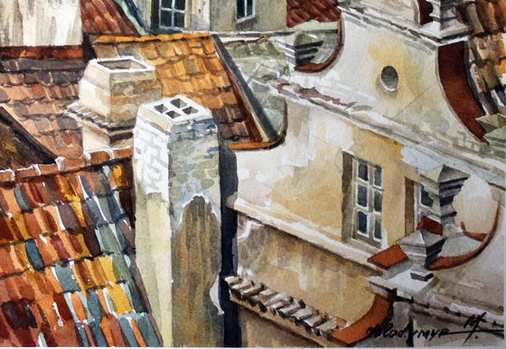 Rooftops of old Prague