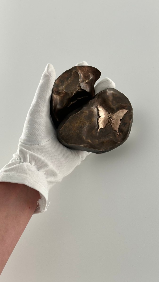 Photorealistic Animal Bronze Sculpture By Anton Tische, 3 X 3, Bronze Fossil #1, Original Artwork