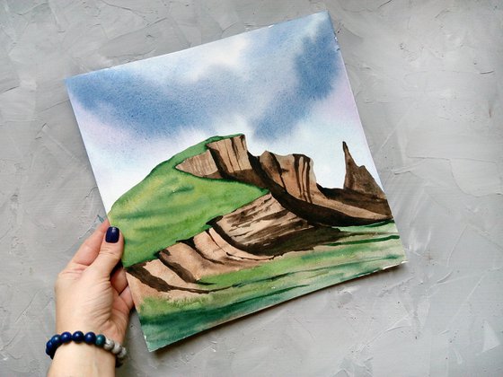 Moutain range painting