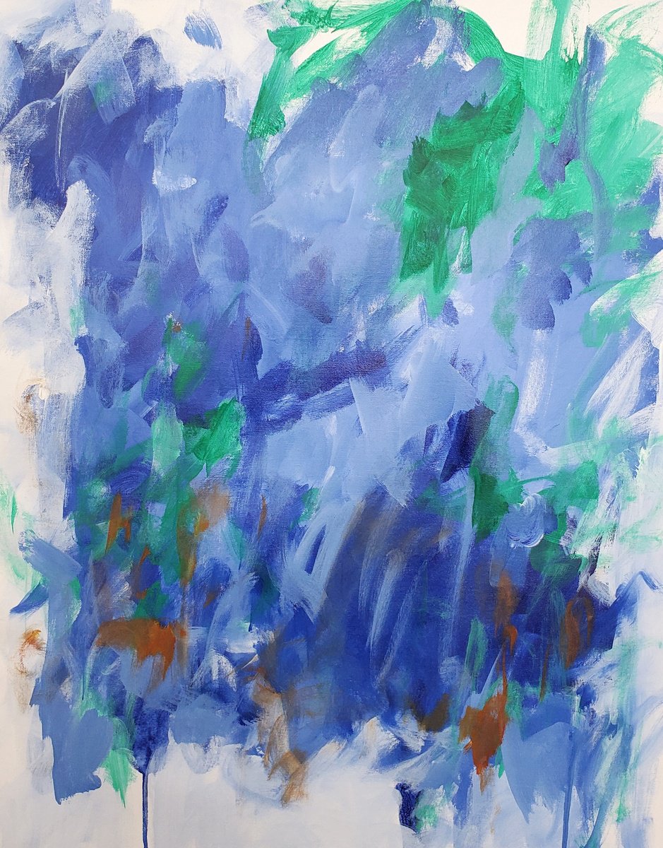 Abstract Acrylic Painting By Joyce Fournier, 24 X 30", Finding My Way, Original Artwork