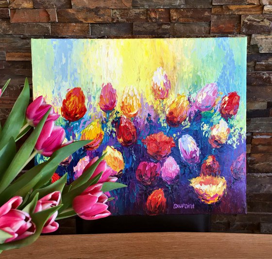 "Tulips" flowers art