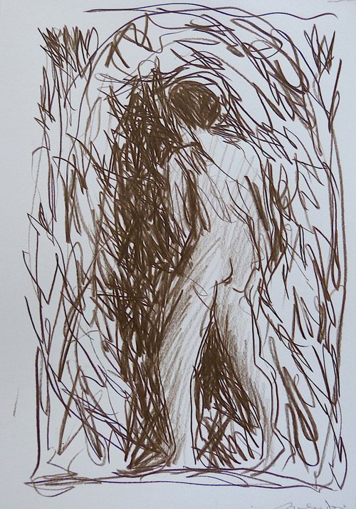 Garden Sketch 3, 21x29 cm by Frederic Belaubre