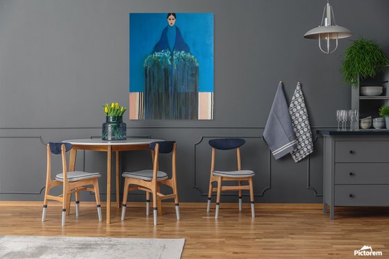 Girl With Flowers — III