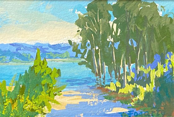 Late Afternoon Shadows plein air landscape