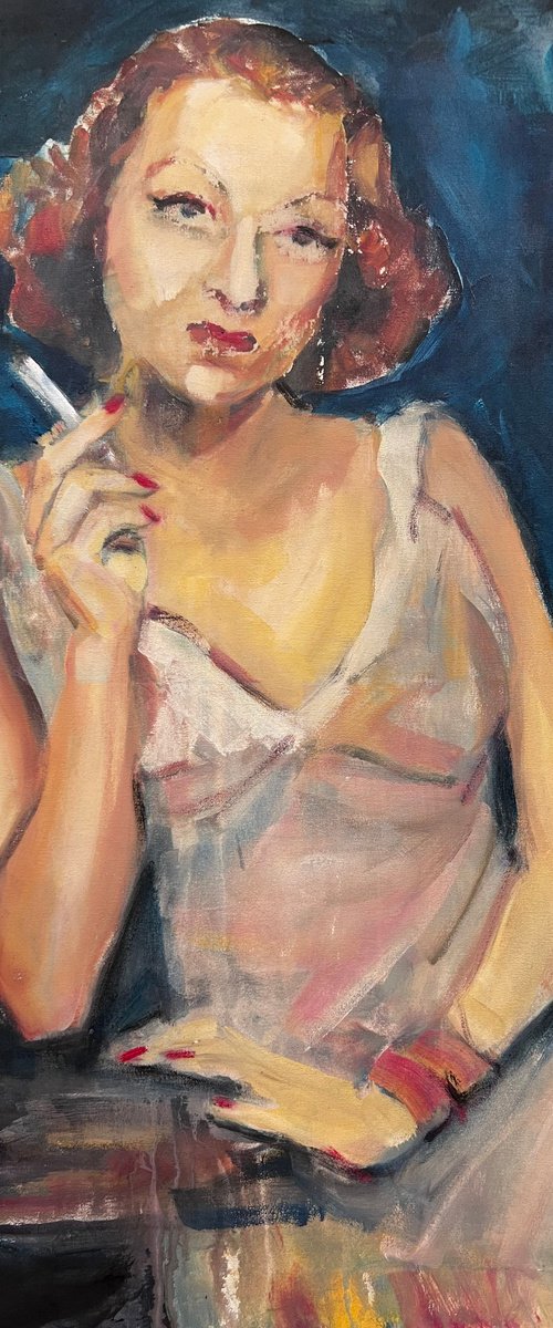 Woman with cigarette by Liubou Sas