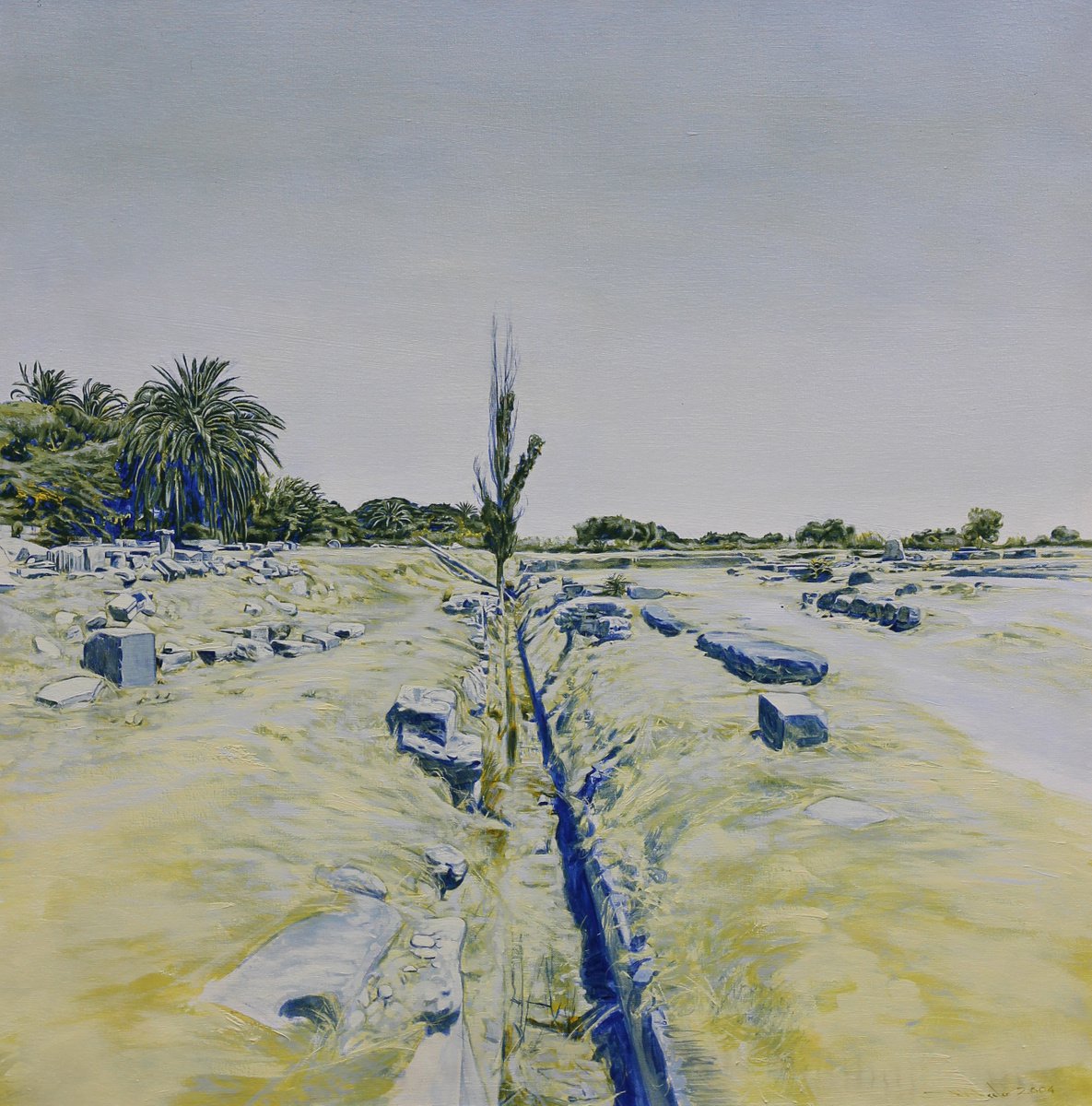 Photorealistic Oil Painting , Kos Town Viii By David Vincent Wheeler, 35 X 35, Artwork For Sale On Artfinder