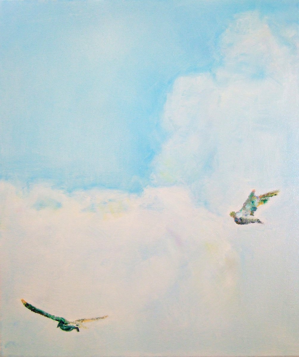 Organic Landscape Oil Painting By Sebastian Rudko, 18 X 22", Air, Original Artwork