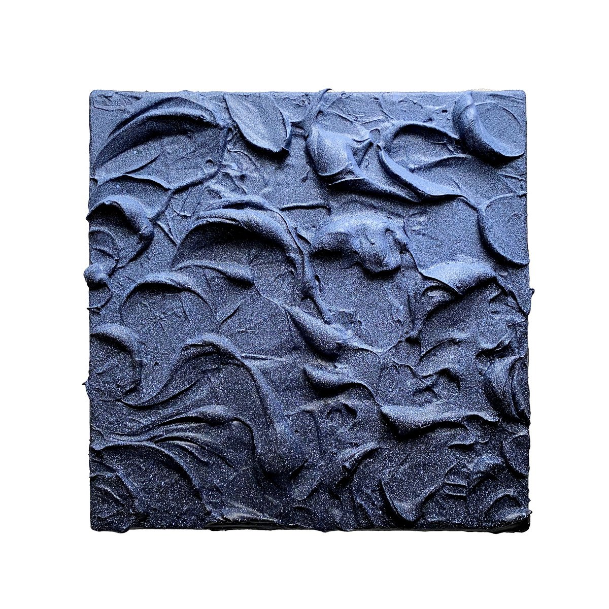 Blue Textured Painting by Anastasia Parfilo