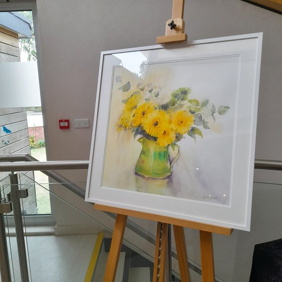 Yellow Gerberas and Chrysanthemums