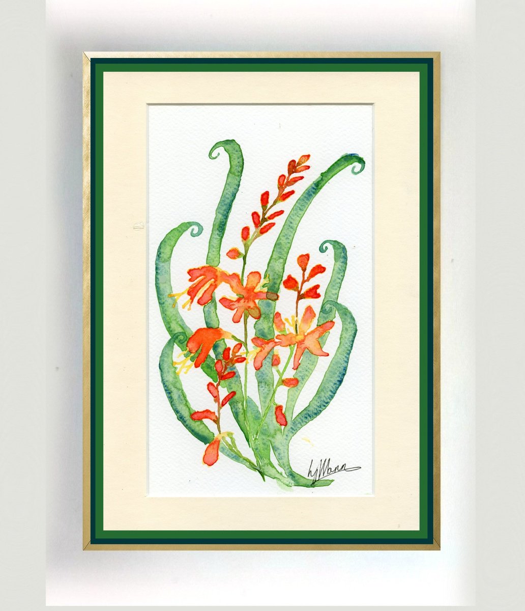 Crocosmia motif by Lisa Mann