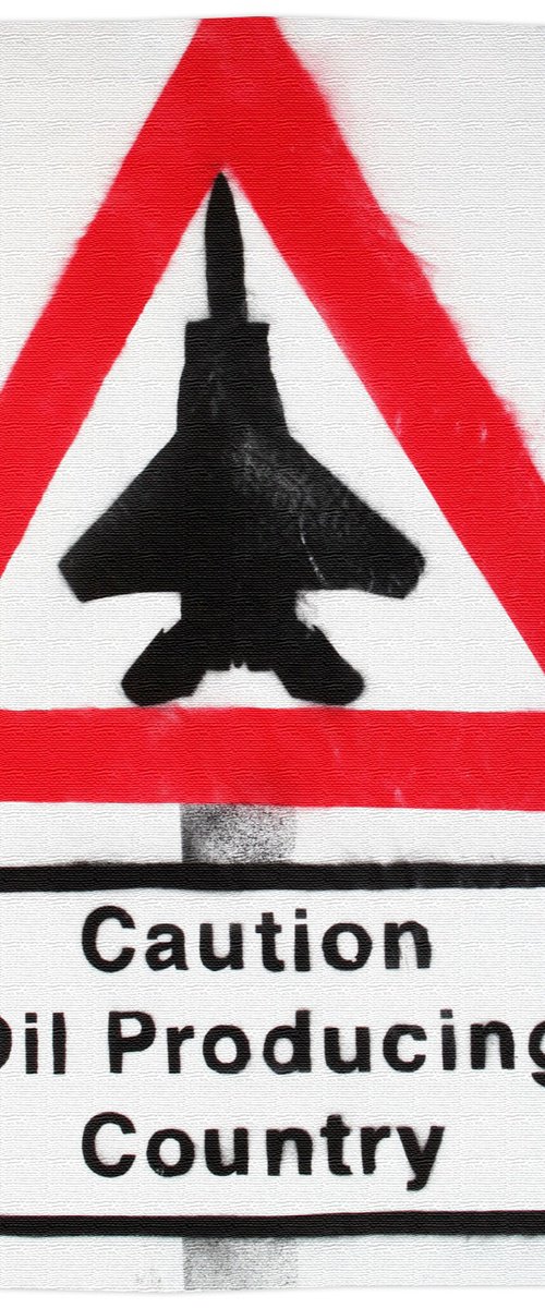 Caution (on gorgeous watercolour paper). by Juan Sly