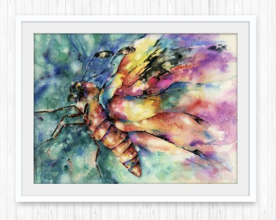 Butterfly 2 - Large Watercolor Painting