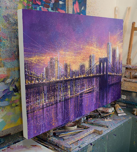 Brooklyn Bridge At Dusk - New York City