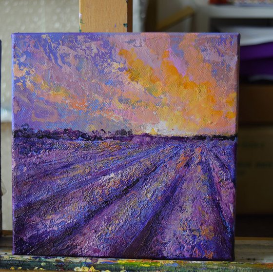 Lavender Field no2 (Small Landscape)