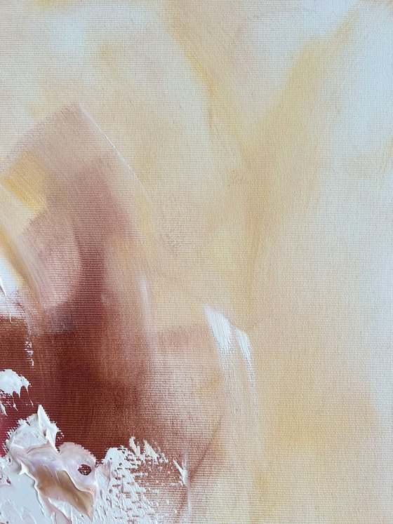 Beige modern peony