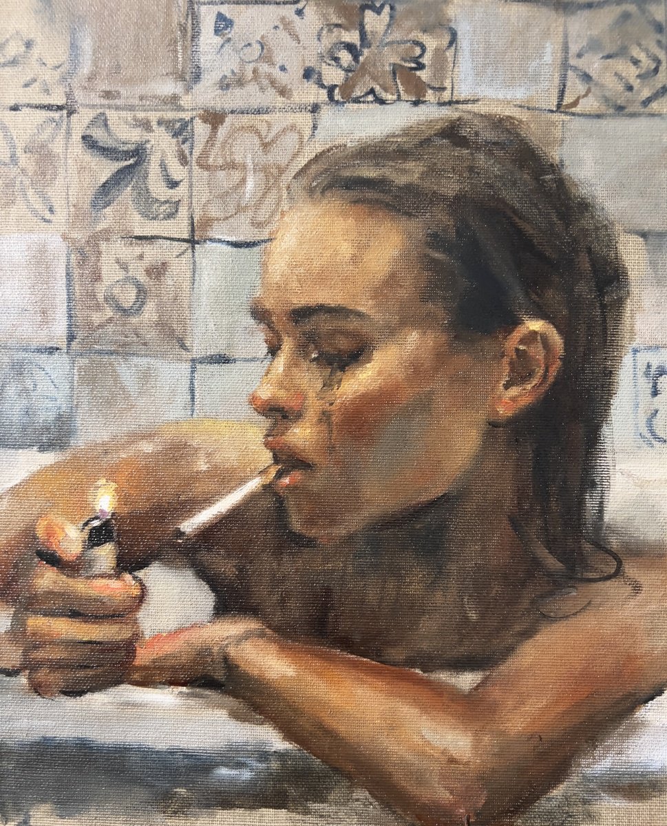 wet cigarette by Liubou Sas