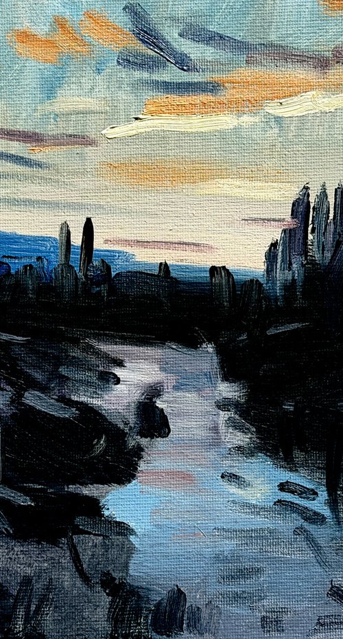 Winter Creek at Dusk by Paul Cheng