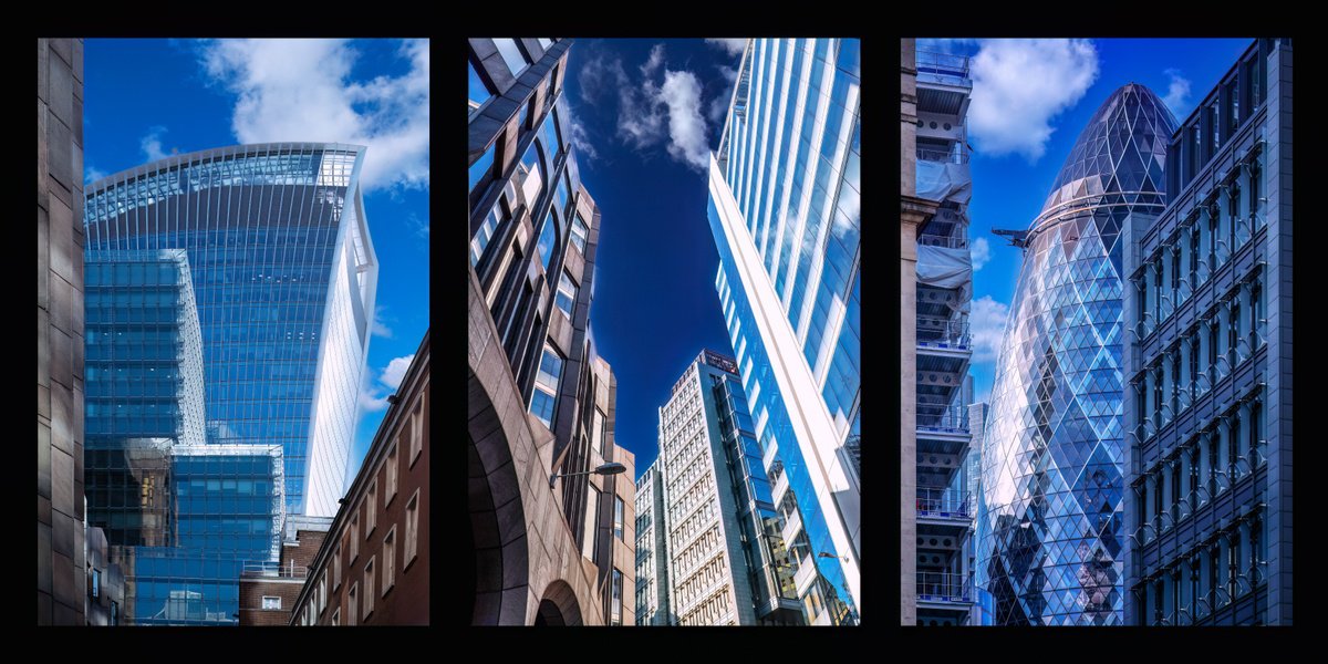 Cityscapes Photograph By Paul Nash, 24 X 12", London Architecture Pano, Original Artwork