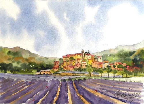 Lavender field in Drôme Le Provençal by Brian Tucker