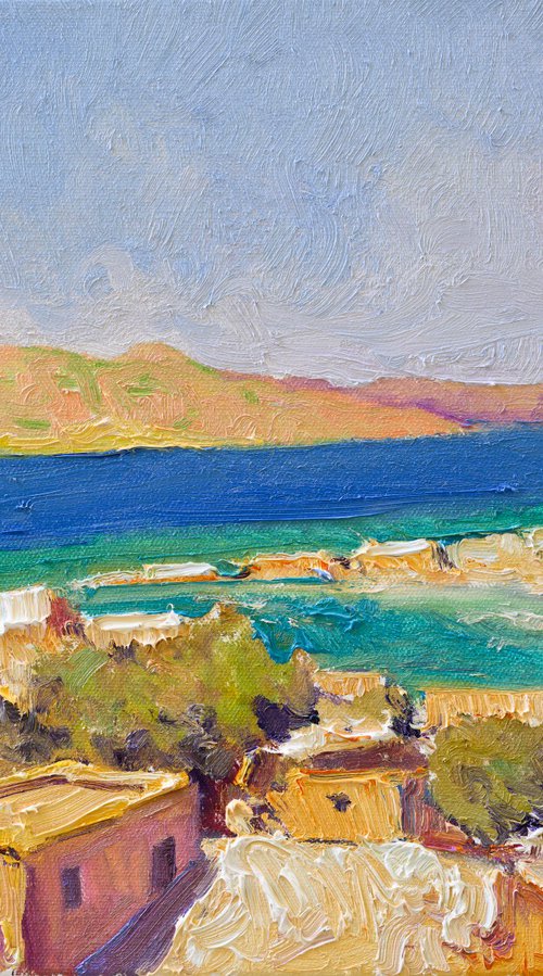 Greek Village by the Sea by Suren Nersisyan