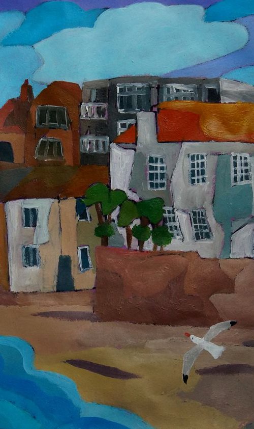 High Tide, St Ives Harbour by Tim Treagust