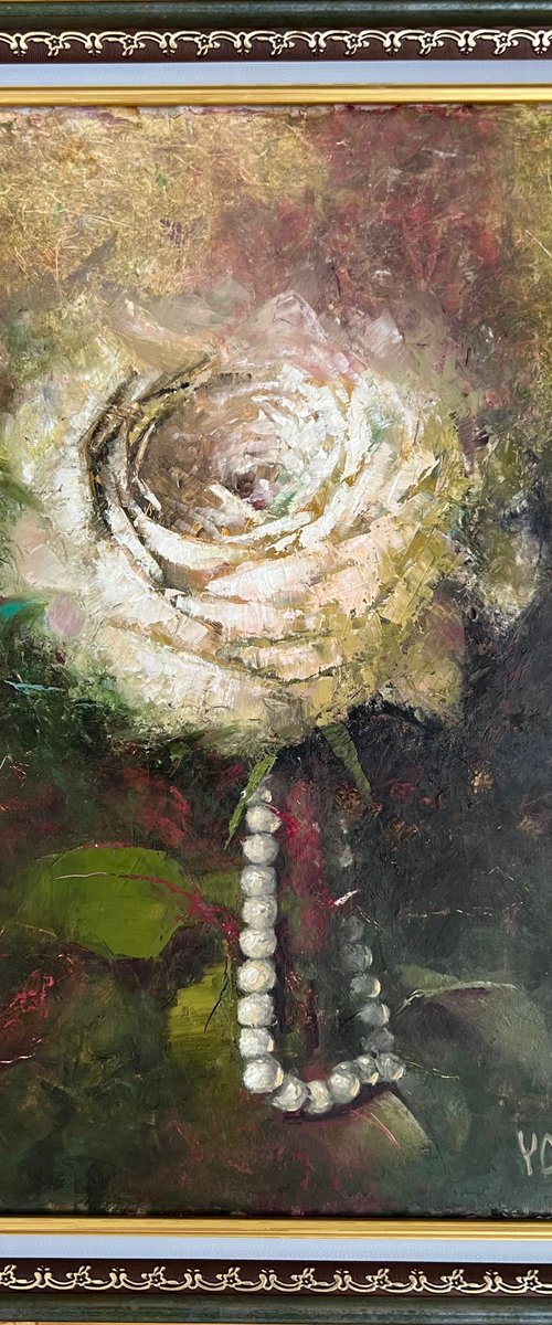 Rose moody flower by Yulia Odukalets