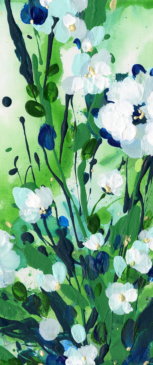 Sweet Wonder 4 -  Textured Flower Painting  by Kathy Morton Stanion by Kathy Morton Stanion