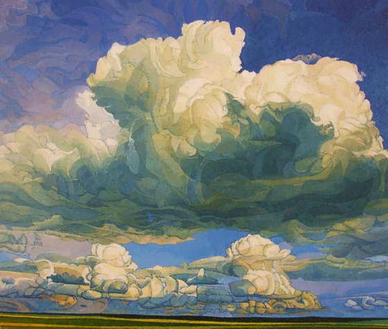 Clouds Above Green Fields