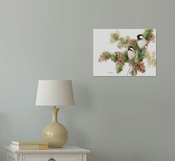 Chickadees and Pine