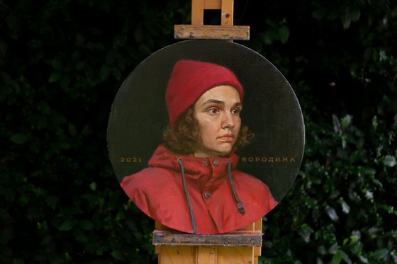 Self-Portrait in a Red Hat