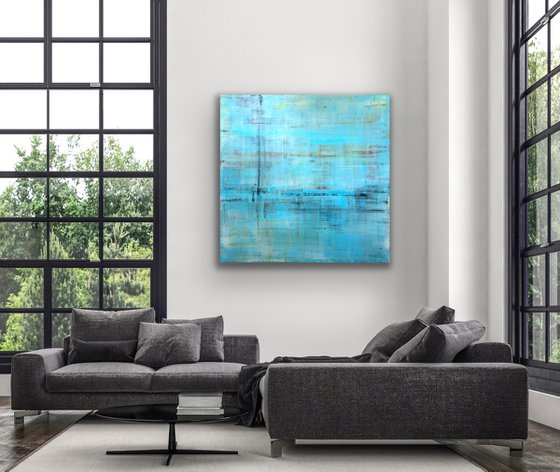 Feeling Pale Blue (48x48in)