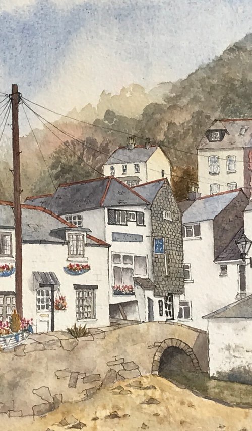 Polperro Village, Cornwall by JANE DENTON
