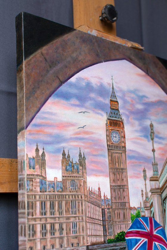 London. Big Ben and the River Thames by Vera Melnyk