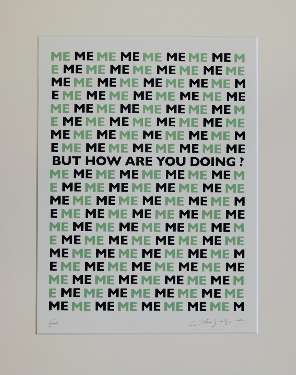 Abstract Screenprint By Lene Bladbjerg, 16 X 20", But How Are You Doing?, Original Artwork