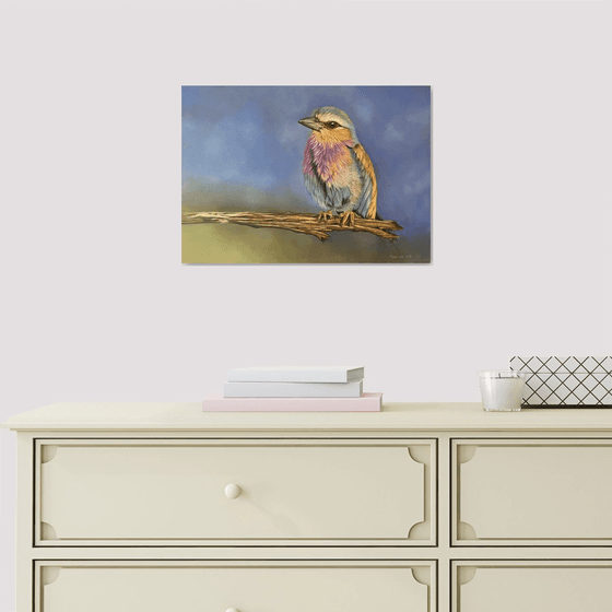 Lilac breasted roller bird painting