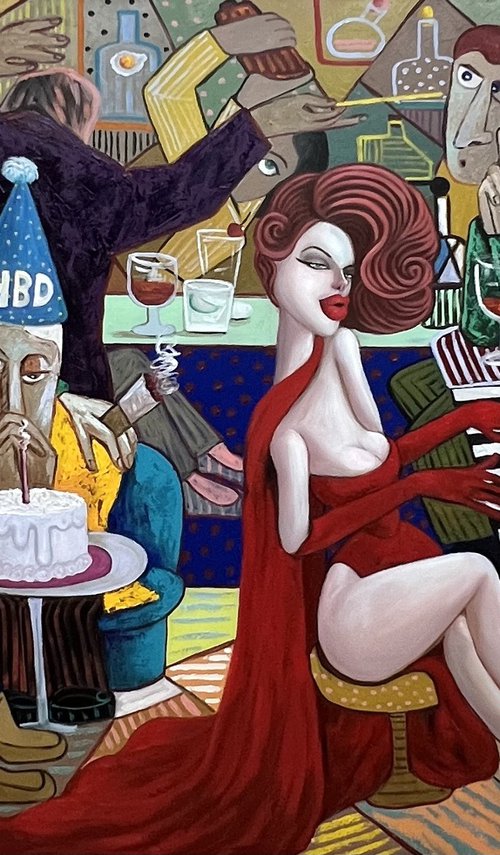 Lady in Red sings Happy Birthday by Ta Byrne