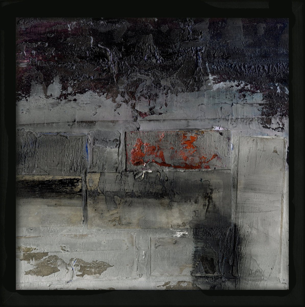 Abstract Painting By Kathy Morton Stanion, 13 X 13", Midnight Magic 2, Original Artwork