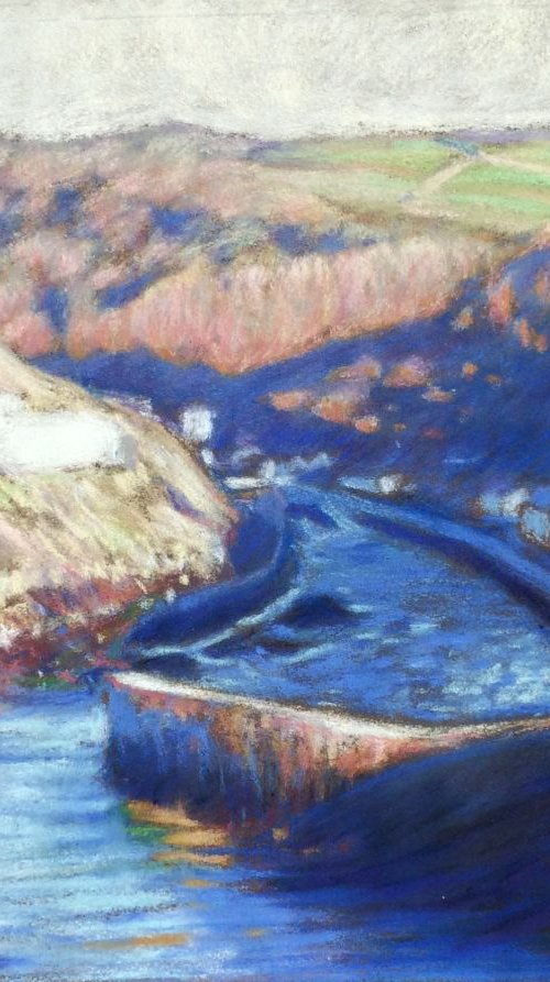 Boscastle, Cornwall in pastels by Louise Gillard