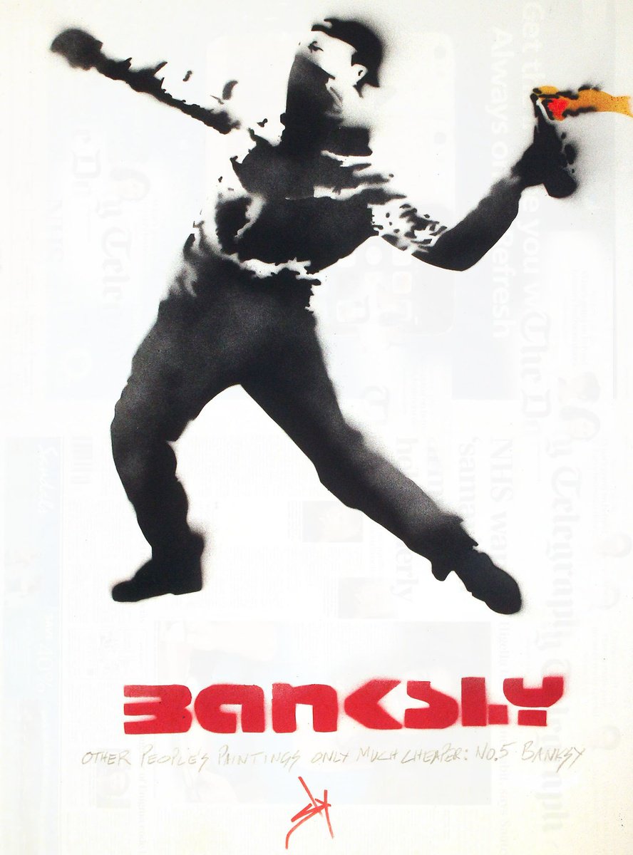 Urban And Pop Painting , No. 5.1 Banksy. (U) By Juan Sly, 23 X 30, Artwork For Sale On Artfinder