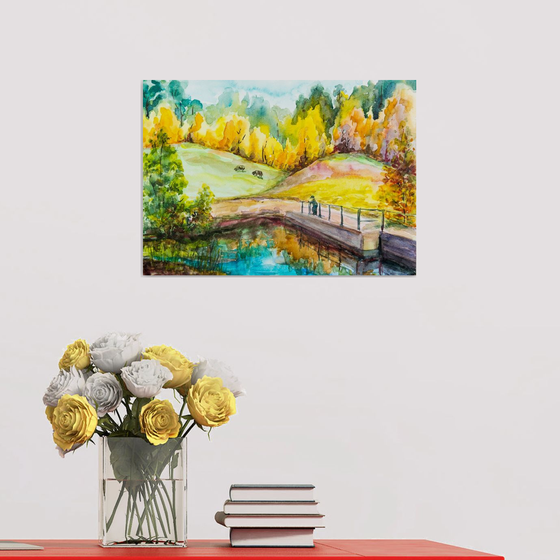 Fall in the village