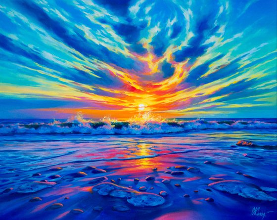Waves at Sunset