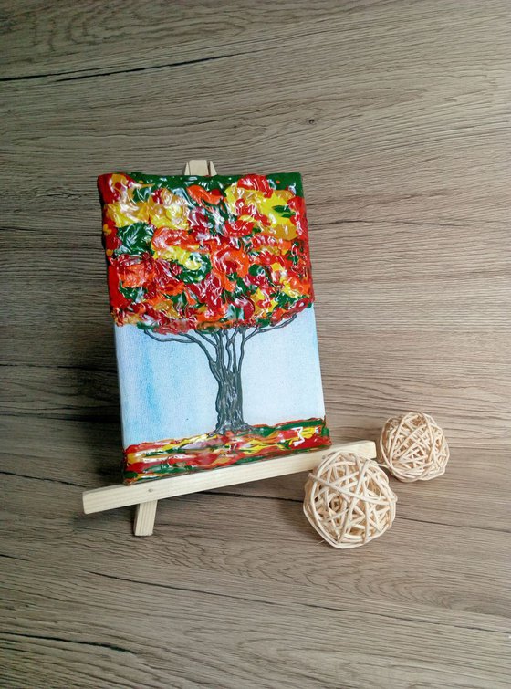 Autumn Tree, mini painting