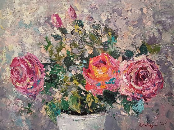 Still Life with Roses - One of Kind