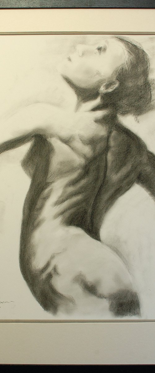 Nude study. Charcoal drawing. by Rumen Spasov