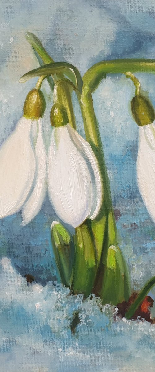 "Hello from May.  "  flower  liGHt original painting  GIFT (2021) by Anna Bessonova (Kotelnik)